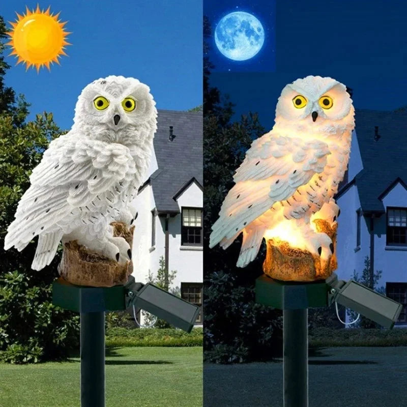 Solar Owl Garden Light Lamp