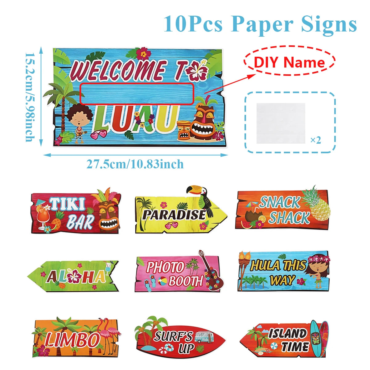 Hawaiian Luau Garland Party Tablecloth