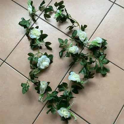 White Artificial Flower Garland