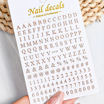 3D Metal Flame Nail Stickers