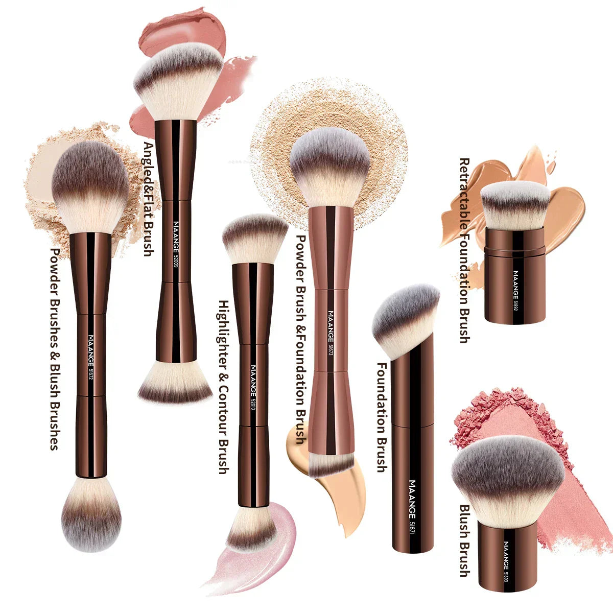 MAANGE Double Head Makeup Brushes