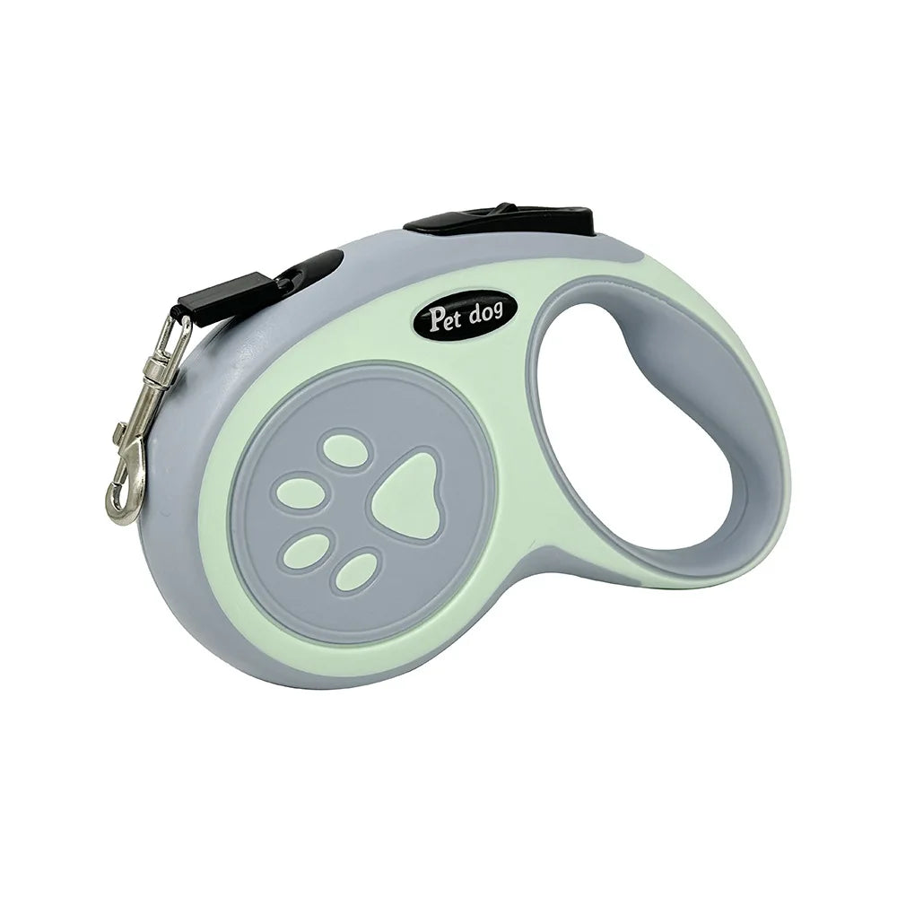 Retractable Bone Paw Print Leash