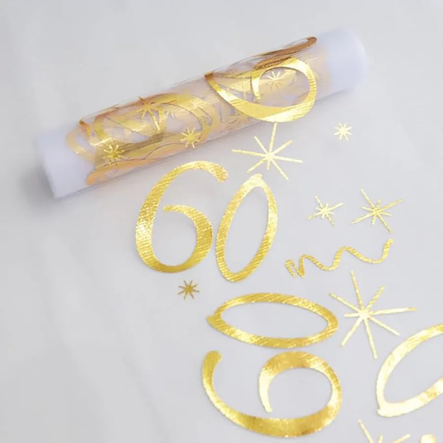 Gold Birthday Party Table Runner
