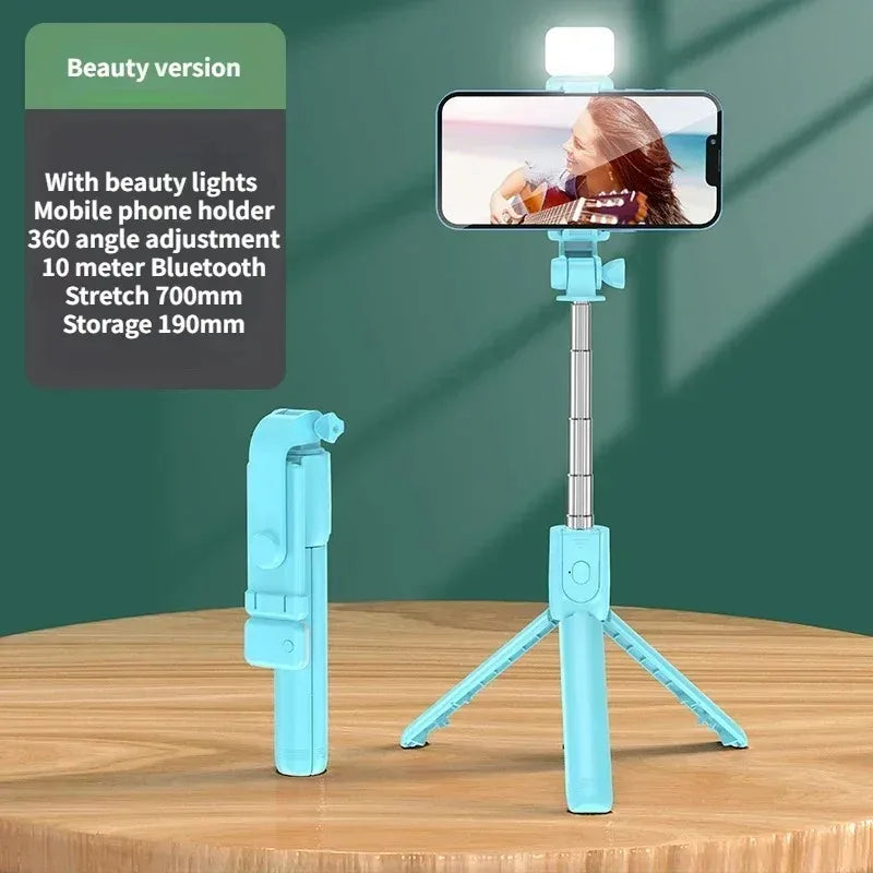Wireless Selfie Stick Tripod with Light