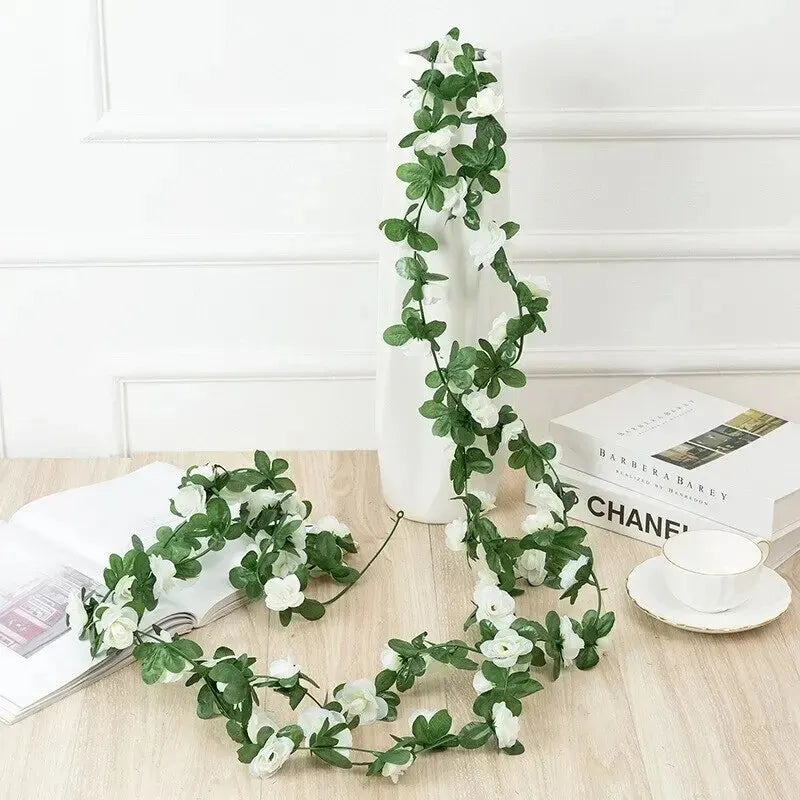 Silk Rose Flower Vine Garland
