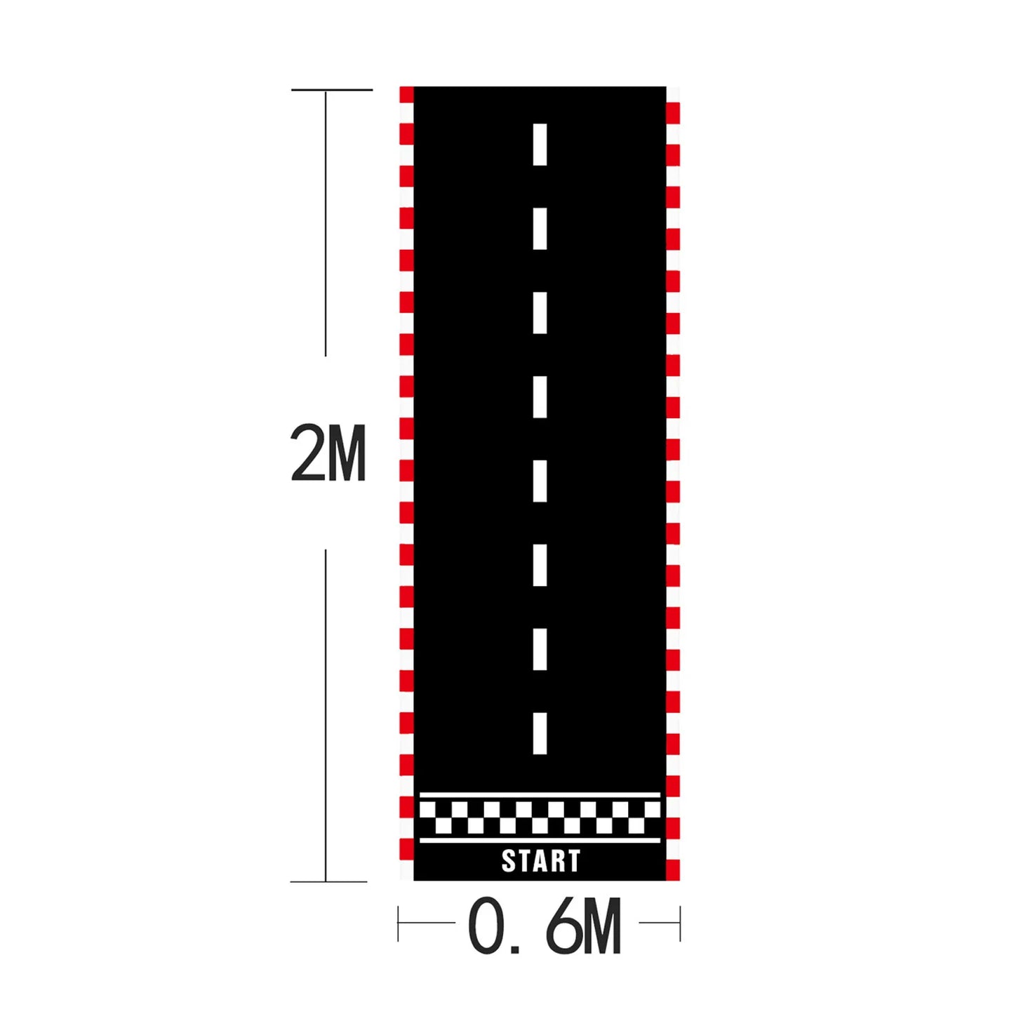 Racing Car Checkered Table Runner