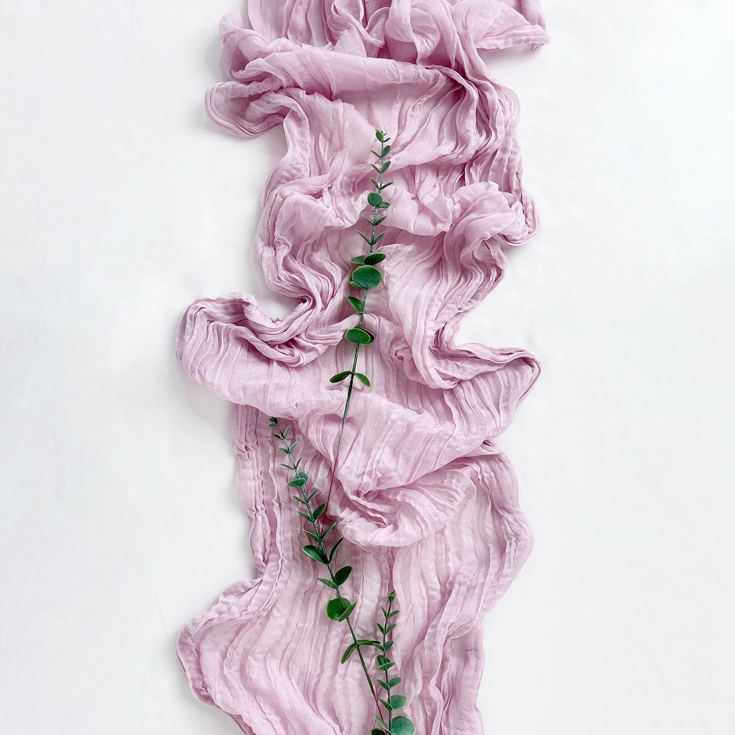 Sage Semi-Sheer Gauze Runner