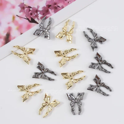 Gold/Silver Butterfly Nail Charms