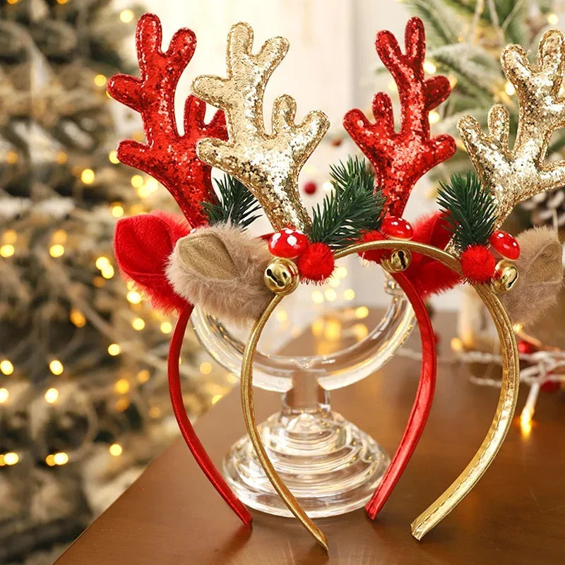 Glitter Reindeer Antler Christmas Headband