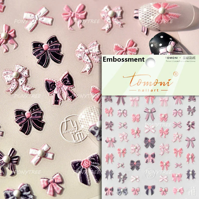 Bowknot 3D Nail Art Stickers
