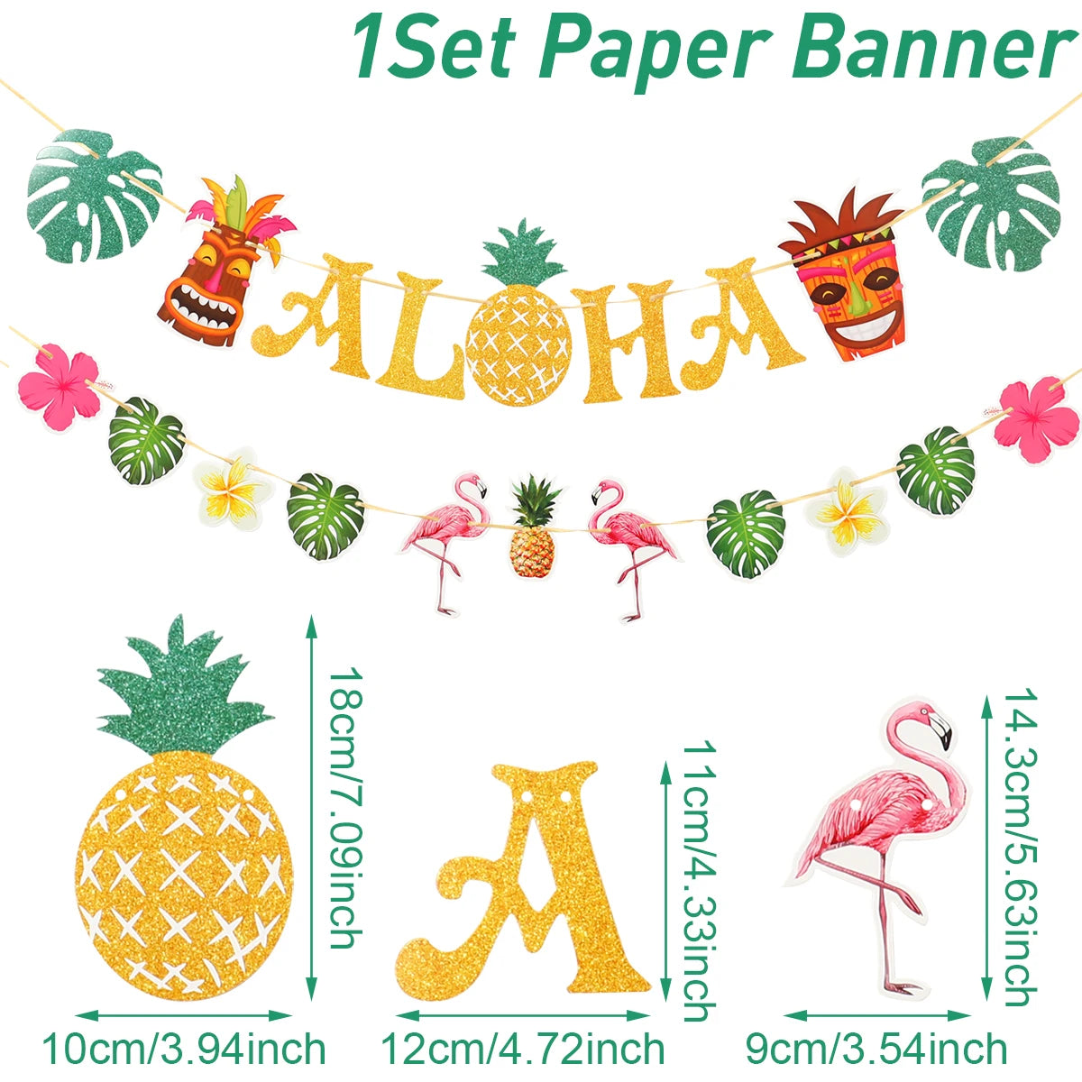 Hawaiian Luau Garland Party Tablecloth