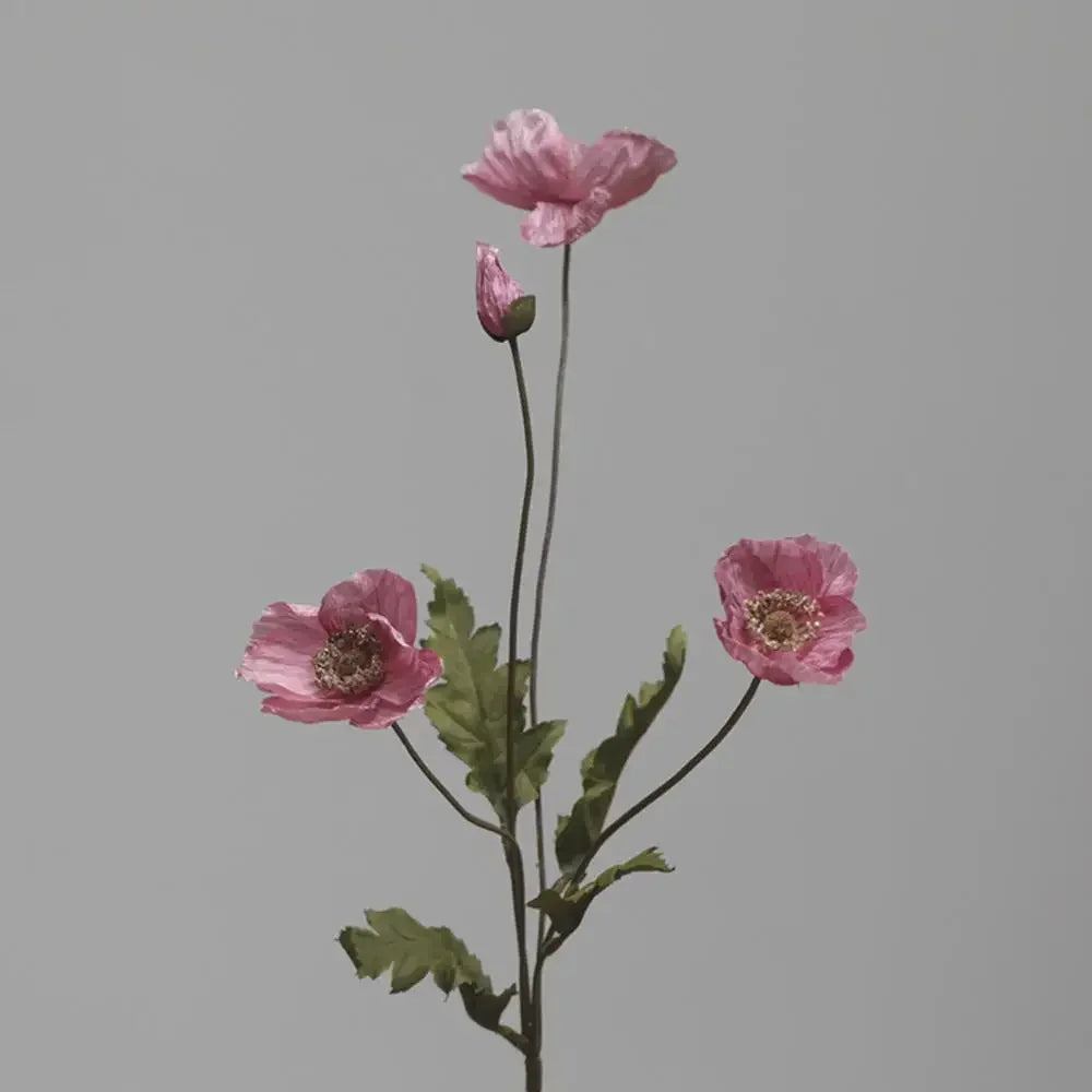 Silk Poppy Flower Stem