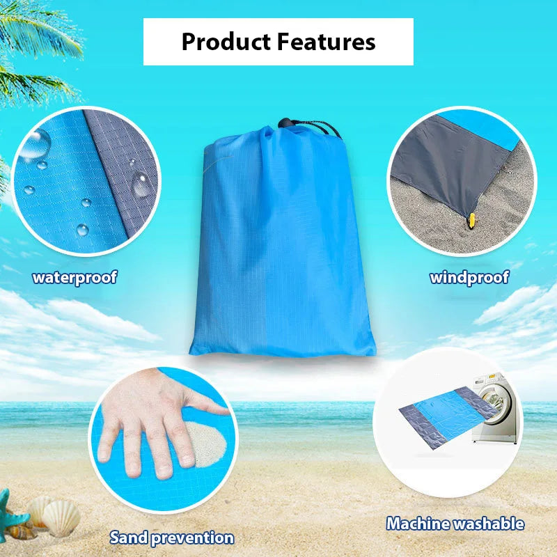 Sandproof Waterproof Beach Picnic Blanket