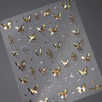 5D Spider Web Nail Sticker