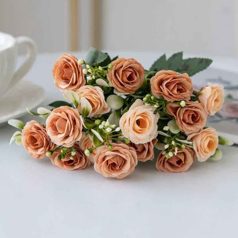 Silk Rose Bouquet Decor
