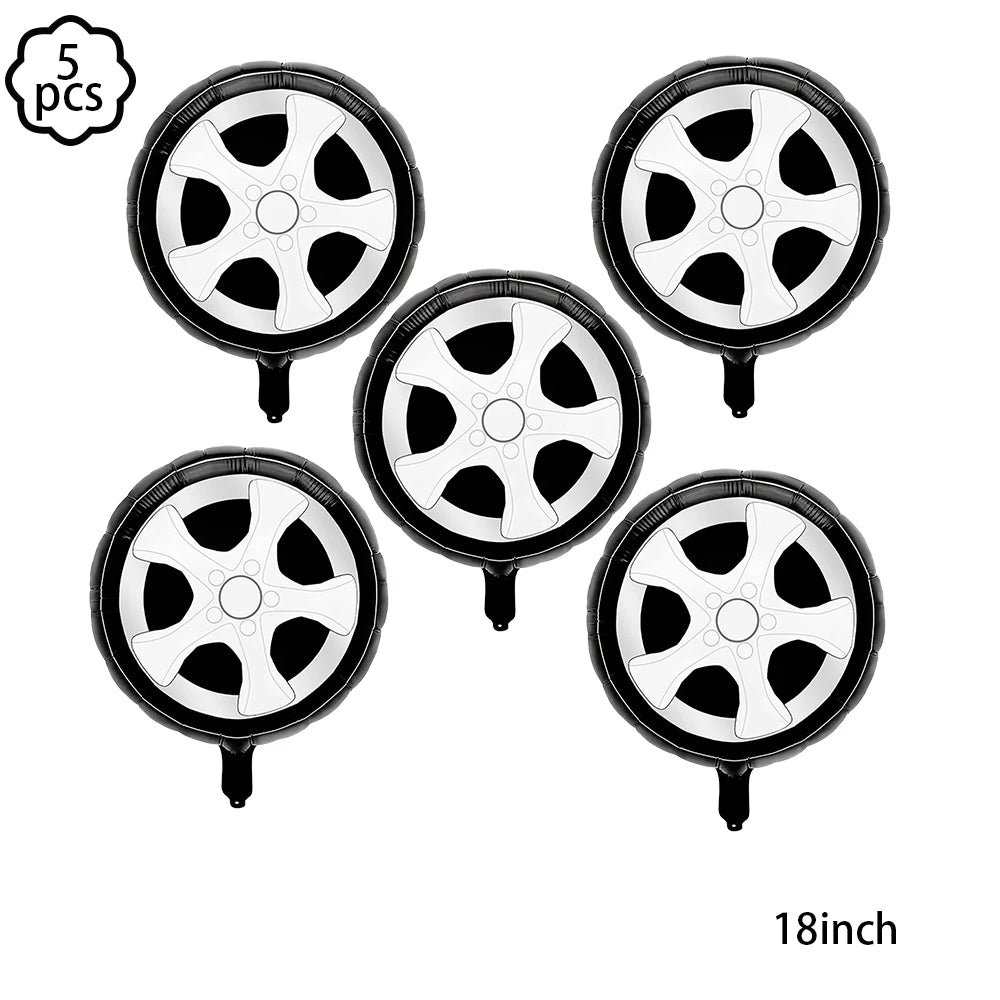 Racing Car Checkered Table Runner