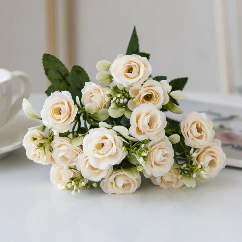 Silk Rose Bouquet Decor