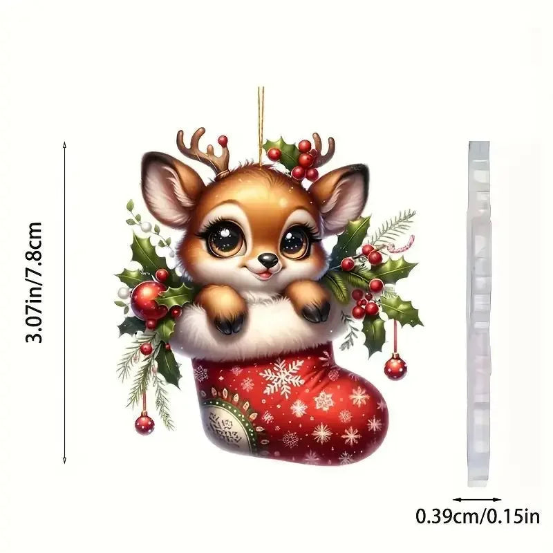 Christmas Acrylic Hanging Ornaments Set