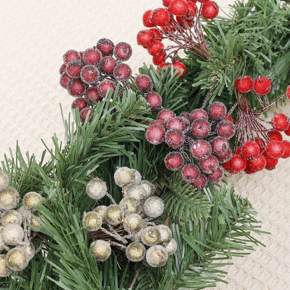 Artificial Frosted Christmas Berry Stems