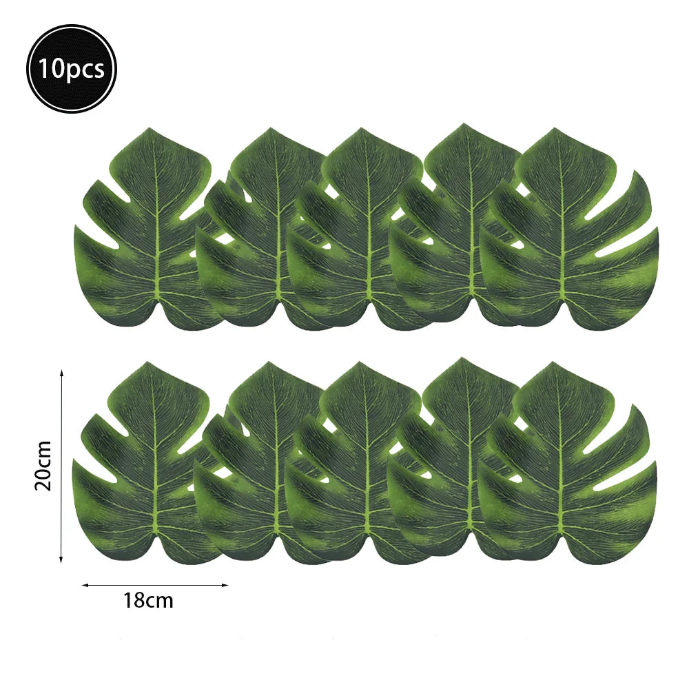 Artificial Tropical Palm Monstera Leaves