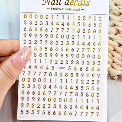 3D Metal Flame Nail Stickers