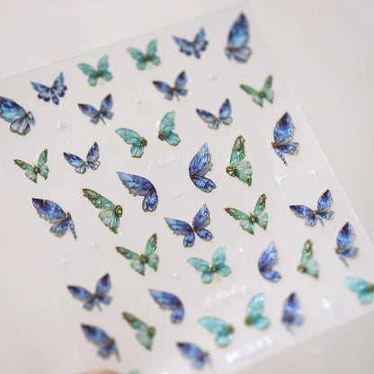 5D Spider Web Nail Sticker