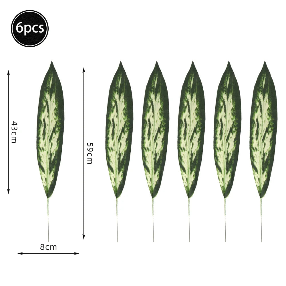 Artificial Tropical Palm Monstera Leaves