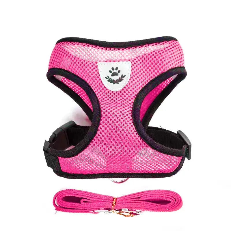 Breathable Mesh Pet Harness Set