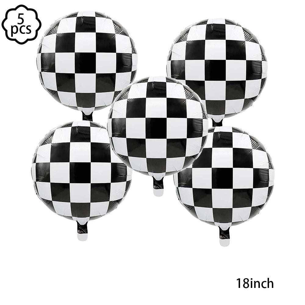 Racing Car Checkered Table Runner