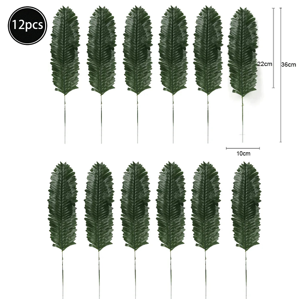 Artificial Tropical Palm Monstera Leaves