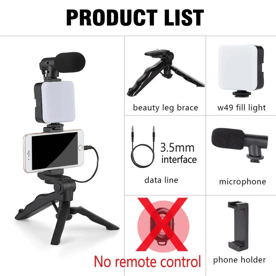 Smartphone Vlogging Kit with Tripod