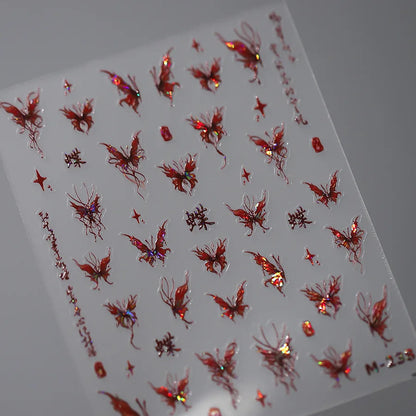 5D Spider Web Nail Sticker
