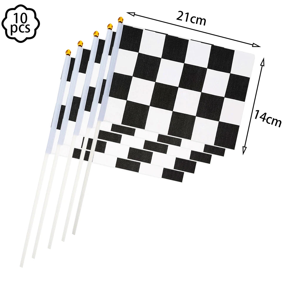 Racing Car Checkered Table Runner