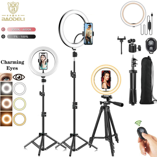 BAODELI 10" Dimmable LED Ring Light