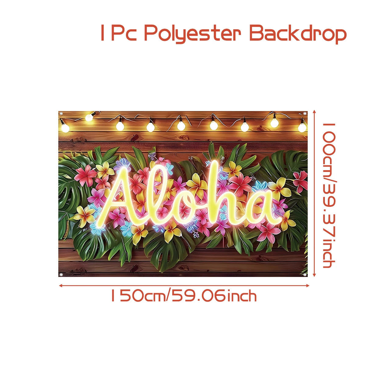 Hawaiian Luau Garland Party Tablecloth