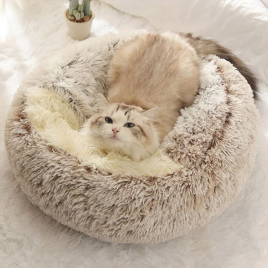 Warm Plush Enclosed Pet Bed