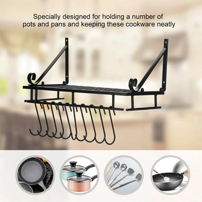 Wall Mounted Pot Pan Rack