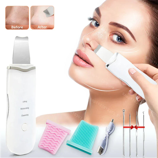 Ultrasonic Facial Skin Scrubber Tool