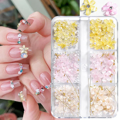 6Grids 3D Nail Art Decorations