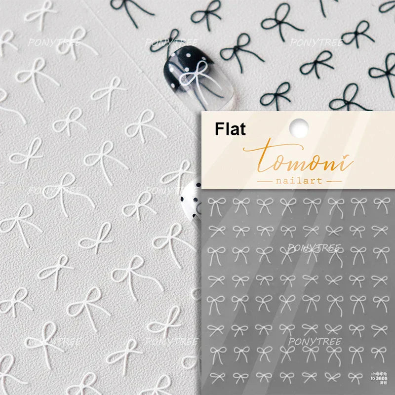 Bowknot 3D Nail Art Stickers