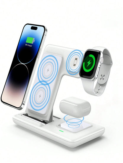 SUONEE 3-in-1 Wireless Charging Station for iPhone, Watch & AirPods
