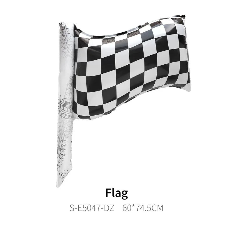 Racing Car Checkered Table Runner