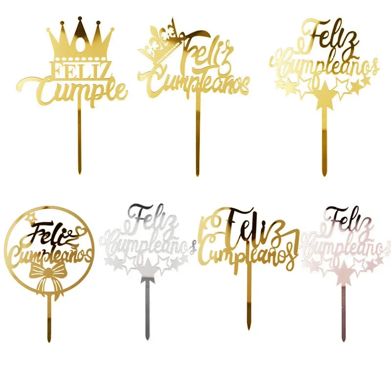 Spanish Feliz Cumpleaños Cake Topper