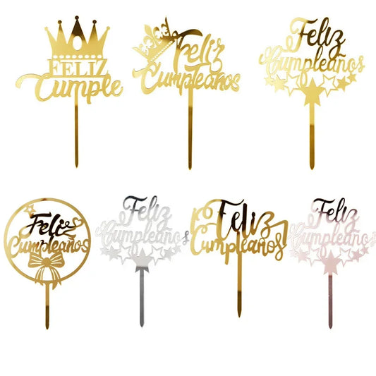 Spanish Feliz Cumpleaños Cake Topper