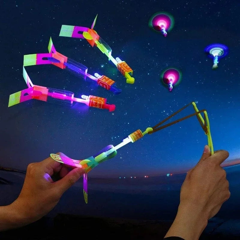 LED Rocket Helicopter Flying Toy