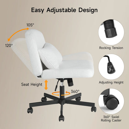 ONBRILL Massage Cross-Leg Office Chair
