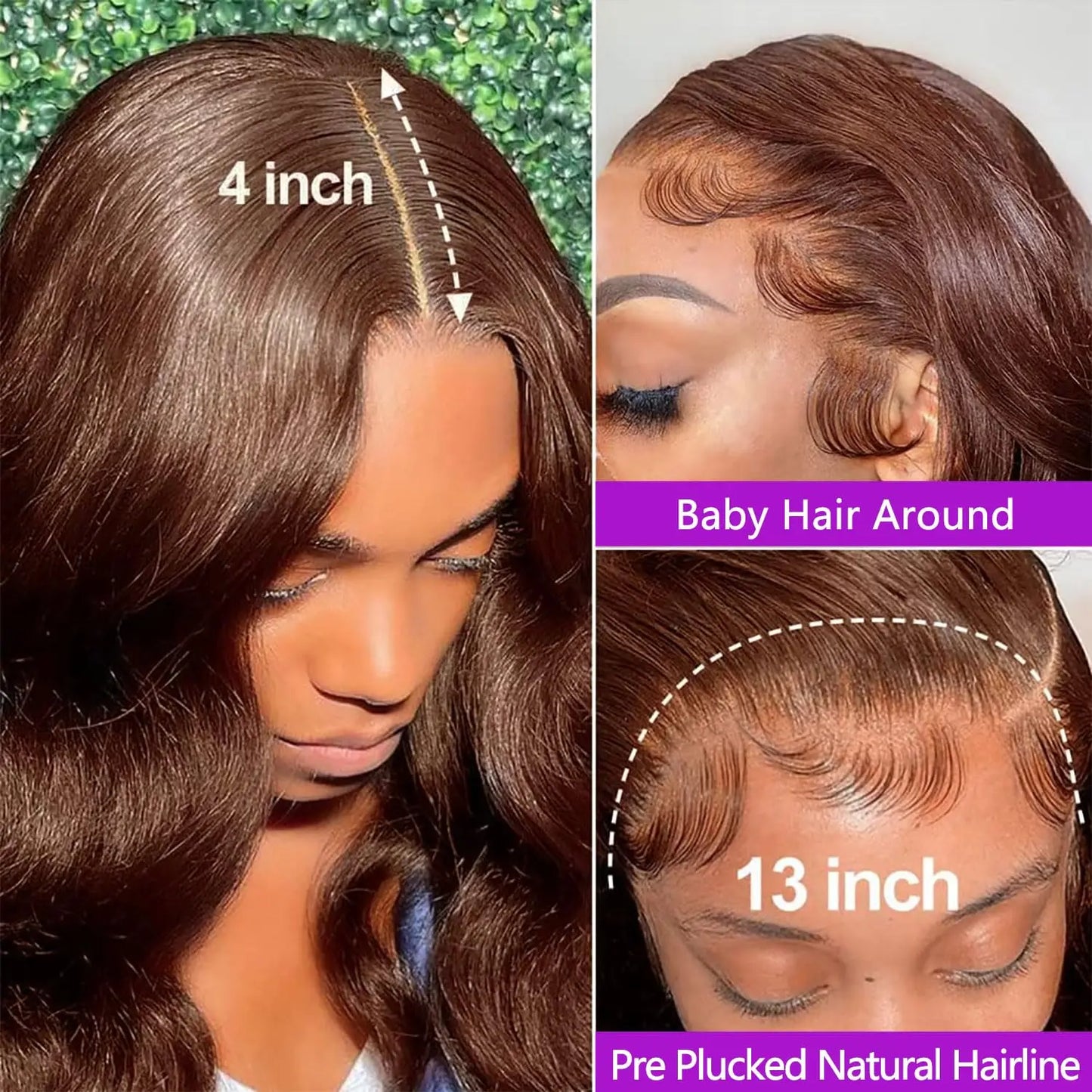 Chocolate Brown Body Wave Wig