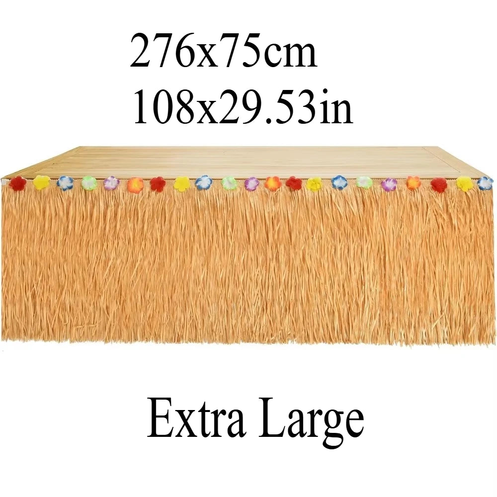 Hawaiian Luau Grass Table Skirt