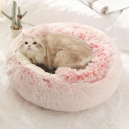 Warm Plush Enclosed Pet Bed