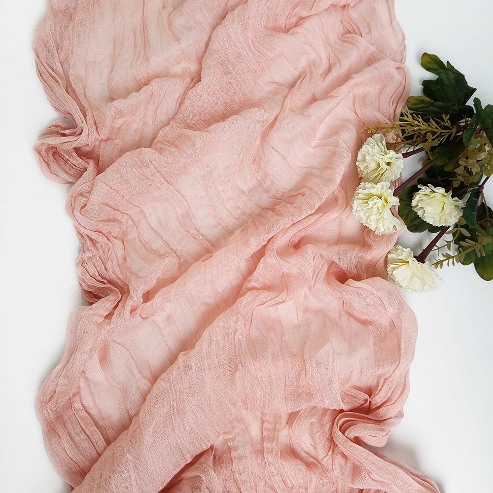 Sage Semi-Sheer Gauze Runner